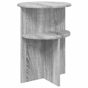 vidaXL Bijzettafel met opslag Grijs sonoma &Oslash; 39,5 x 55 cm Bewerkt hout