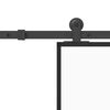 vidaXL Schuifdeur met beslag 90x205 cm ESG-glas en aluminium