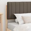 vidaXL Bedframe met Gevoerd Hoofdgedeelte Taupe 100 x 200 cm