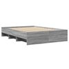 vidaXL Bedframe bewerkt hout grijs sonoma eikenkleurig 135x190 cm