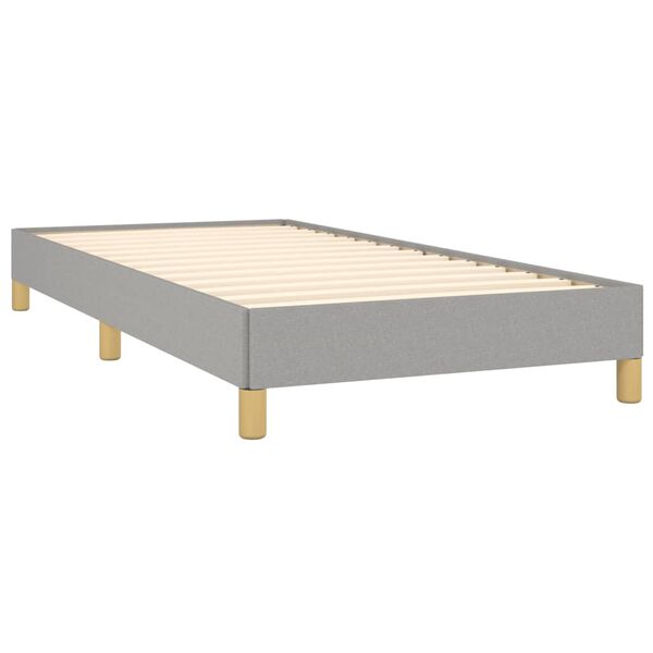 vidaXL Bedframe zonder matras 90x200 cm stof lichtgrijs