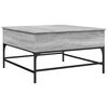 vidaXL Salontafel 80x80x45 cm bewerkt hout en metaal grijs sonoma
