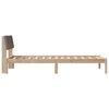 vidaXL Bedframe Bruin en taupe 100 x 200 cm Massief grenenhout