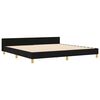 vidaXL Bedframe met hoofdeinde Zwart 200 x 200 cm Stof