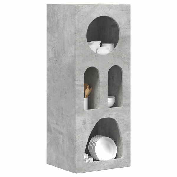 vidaXL Dressoir Beton Grijs 40 x 35 x 100,5 cm Bewerkt hout