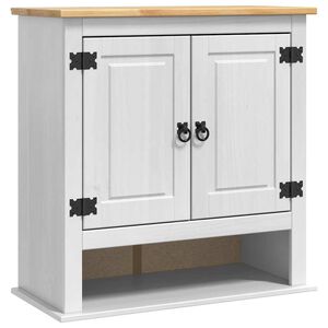 vidaXL Hangkast CORONA Wit 70 x 33 x 71,5 cm Massief grenenhout