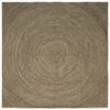 vidaXL Vloerkleden Naturel en Zwart 200 x 200 cm Jute