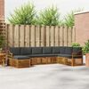 vidaXL Sofa-Sets 8 pcs Natuurlijk en Antraciet Massief Acaciahout