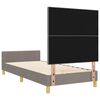 vidaXL Bedframe met hoofdeinde Taupe 90 x 190 cm Stof