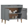 vidaXL Dressoir MOLDE 90x40x80 cm massief grenenhout grijs