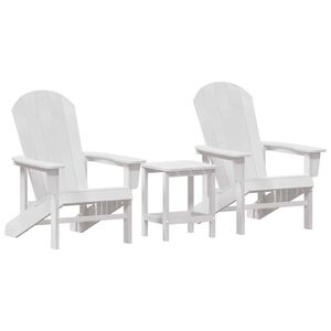 vidaXL Tuinstoel 3 st Wit Polyetheen