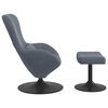 vidaXL Egg Chair met Voetsteun Donkergrijs Fluweel
