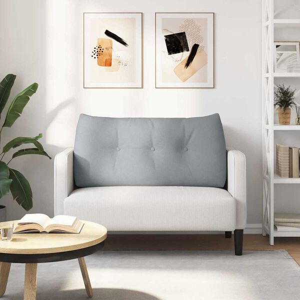 vidaXL Rugkussen Lichtgrijs 100 x 24 x 50 cm Stof