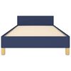 vidaXL Bedframe met hoofdeinde zonder matras 90x200 cm stof blauw