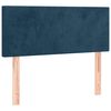 vidaXL Boxspring met matras fluweel donkerblauw 100x200 cm