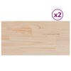 vidaXL Tafelbladen 2 st rechthoekig 90x45x1,7 cm massief grenenhout