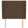 vidaXL Hoofdbord met randen 83x23x118/128 cm stof donkerbruin