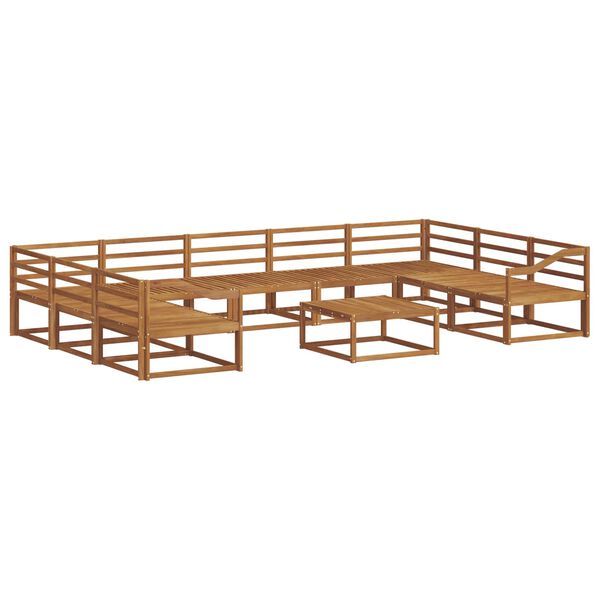 vidaXL Buiten bankenset 10 pcs Naturel Massief Acaciahout