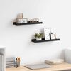 vidaXL Fotoplanken 2 st 40x9x3 cm MDF zwart