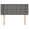 vidaXL Hoofdbord met randen 93x16x78/88 cm stof donkergrijs