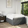 vidaXL Boxspring met matras stof donkergrijs 120x200 cm