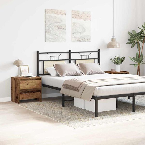 vidaXL Nachtkastje 2 pcs Oudhout 45 x 34 x 44,5 cm Bewerkt hout