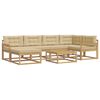 vidaXL Buiten bankenset 7 st Wit en Beige