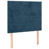 vidaXL Bedframe zonder matras 100x200 cm fluweel donkerblauw