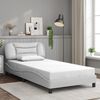 vidaXL Bedframe met LED zonder matras "Hvar" wit 100x203 cm
