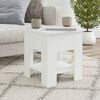 vidaXL Salontafel 40x40x42 cm bewerkt hout hoogglans wit