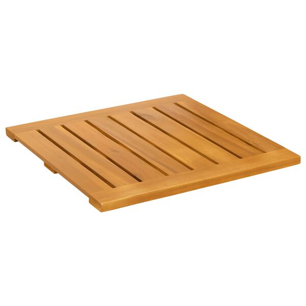vidaXL Badmat Effen Bruin 50 x 50 cm Hout