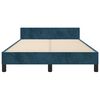 vidaXL Bedframe zonder matras 120x190 cm fluweel donkerblauw