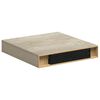 vidaXL Wandschappen zwevend 4 st 23x23,5x3,8 cm MDF eikenkleurig