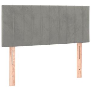 vidaXL Hoofdbord 90x5x78/88 cm fluweel lichtgrijs