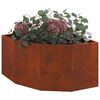 vidaXL Hoek Plantbak Roestig 60 x 60 x 35 cm Cortenstaal