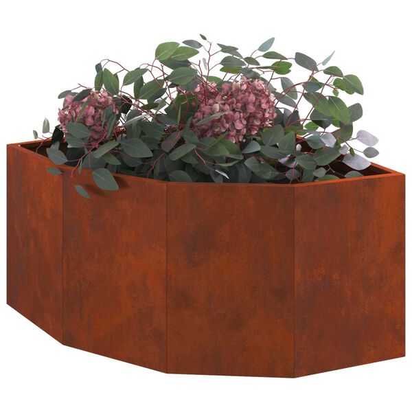vidaXL Hoek Plantbak Roestig 60 x 60 x 35 cm Cortenstaal