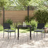 vidaXL Tuin eettafelset 5 pcs Zwart en Licht Grijs PE Rattan