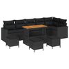 vidaXL Tuinbankenset 10 st Zwart poly rattan