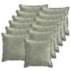 vidaXL Kussensloop 12 pcs HOUTEN Groen 40 x 40 cm Chenille Stof