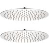 vidaXL Regendouchekop 2 st rond 30 cm roestvrij staal