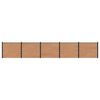 vidaXL Hekpaneel 5 pcs WPC en Aluminium Bruin