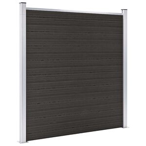 vidaXL Schuttingpaneel 180x186 cm HKC zwart