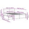 vidaXL Bedframe zonder matras massief grenenhout 120x190 cm