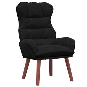 vidaXL Fauteuil Zwart 69 x 74 x 93 cm Fluweel