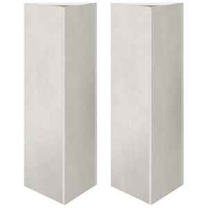 vidaXL Plantenbakken 2 st driehoek 30x26x75 cm roestvrij staal