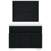 vidaXL Boxspring met matras stof zwart 90x200 cm