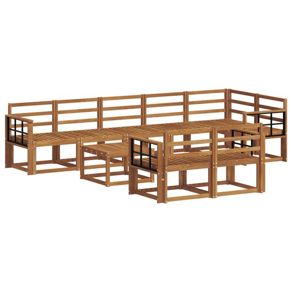 vidaXL Buiten bankenset 9 pcs Naturel Massief Acaciahout