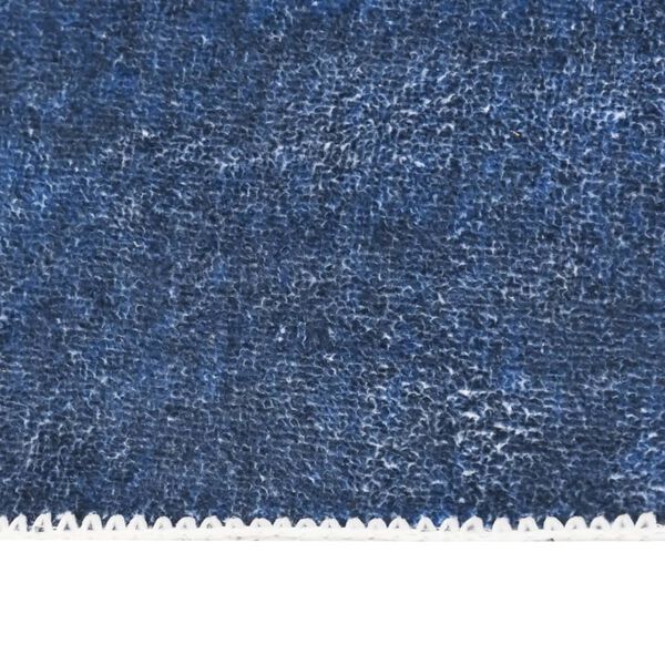 vidaXL Vloerkleed wasbaar opvouwbaar 140x200 cm polyester marineblauw
