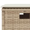 vidaXL 5-delige Tuinset met kussens poly rattan beige