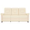 vidaXL Massagestoel 3-zits verstelbaar kunstleer crèmekleurig